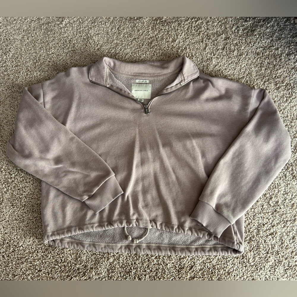 American Eagle Cropped Quarter-Zip